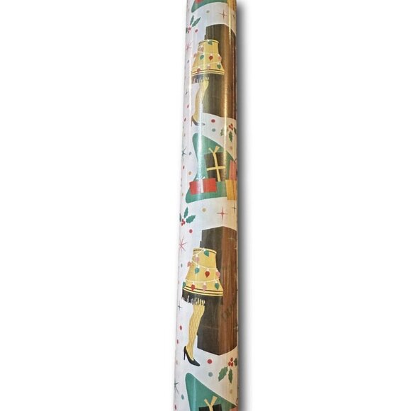 Hallmark Wrapping Paper A Christmas Story Leg Lamp 25 sq ft Roll Holiday Gift - Picture 6 of 8
